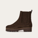 Trisha botki, czekoladowy brąz welur